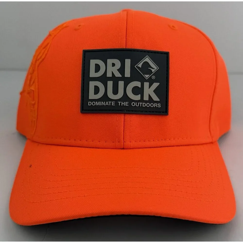 DRI Duck 3D Buck Blaze Hat Orange/Black‎ Low Profile Embroidered 3321 OSFM NWT